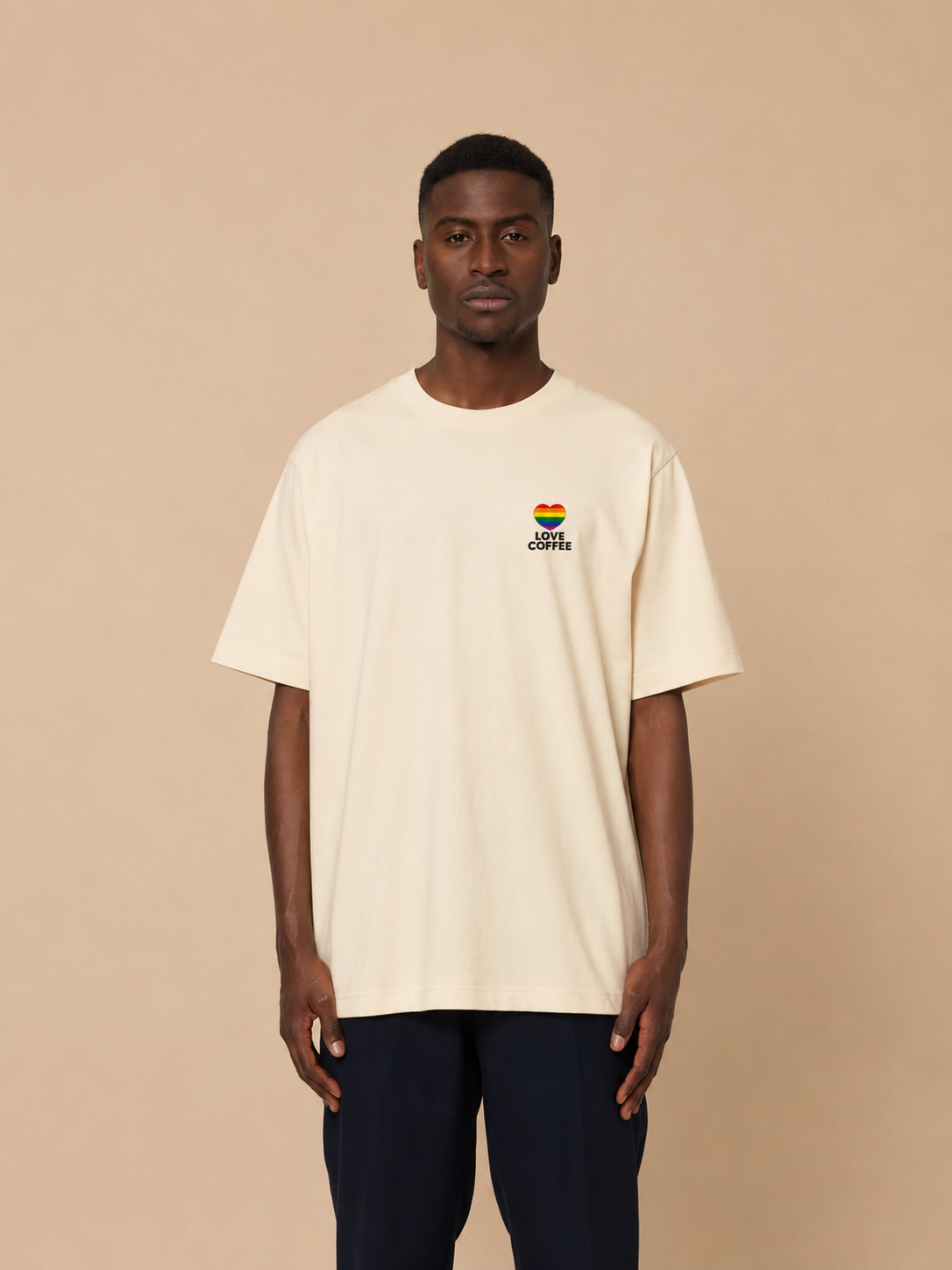 The Love Coffee Beans Rainbow T-shirt Man