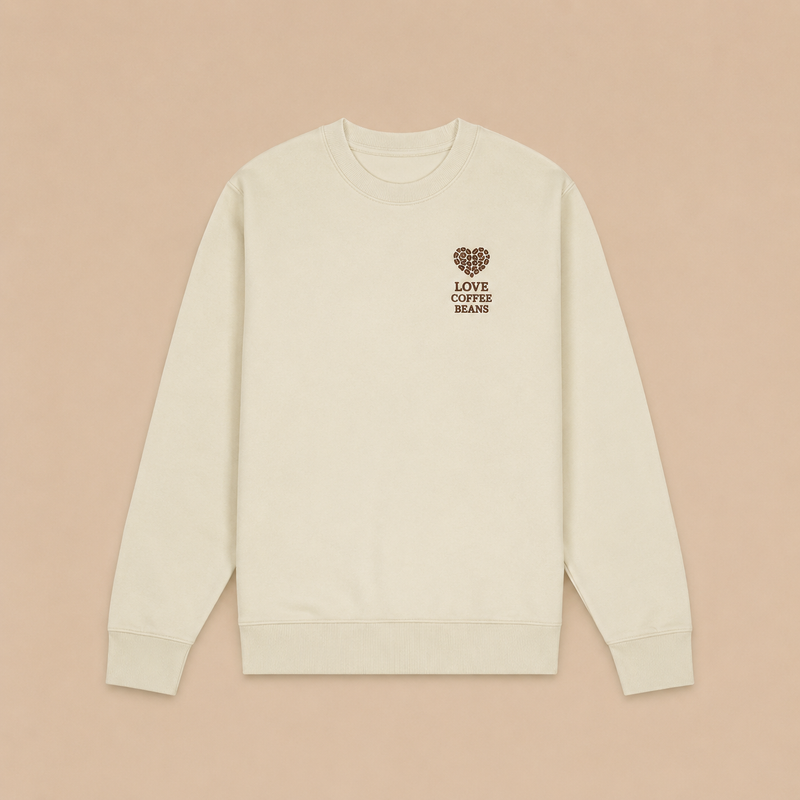 The Love Coffee Beans Iconic Unisex Crew Neck Sweatshirt