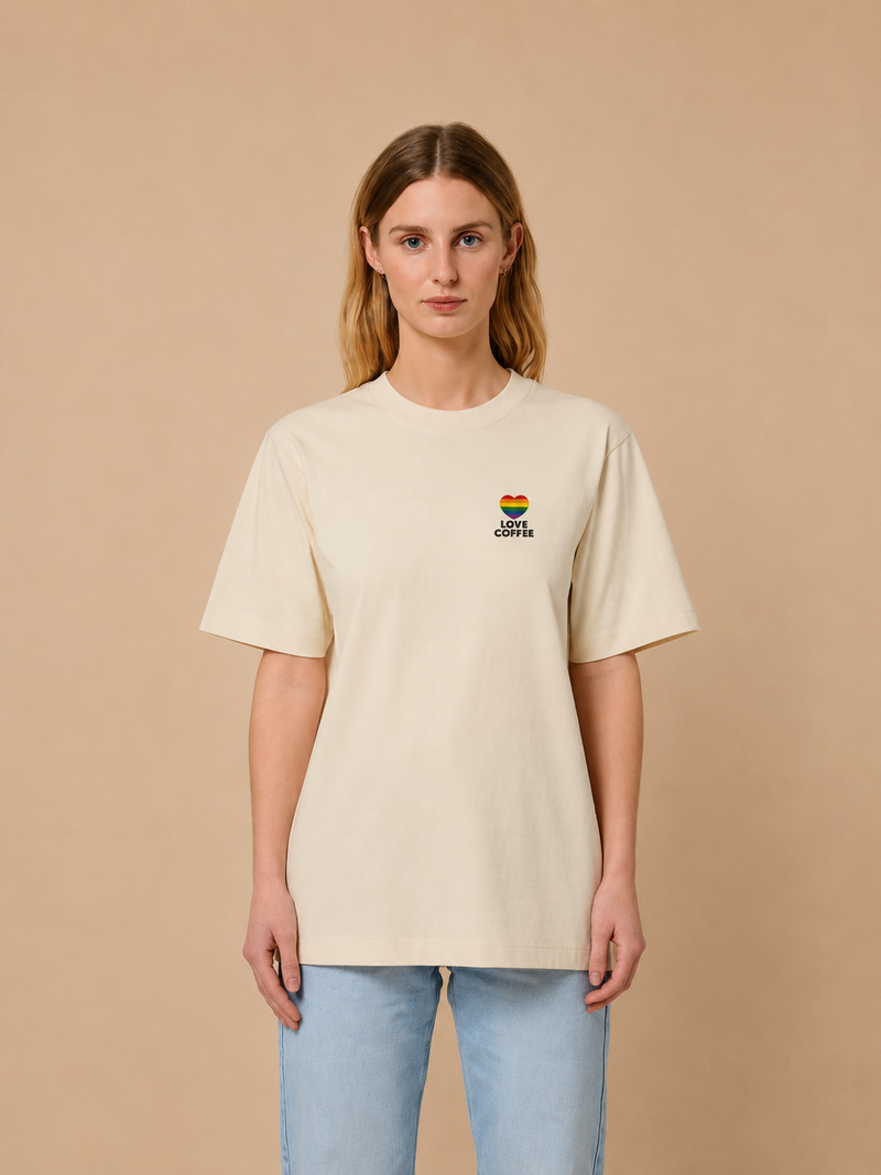 The Love Coffee Beans Rainbow T-shirt Woman